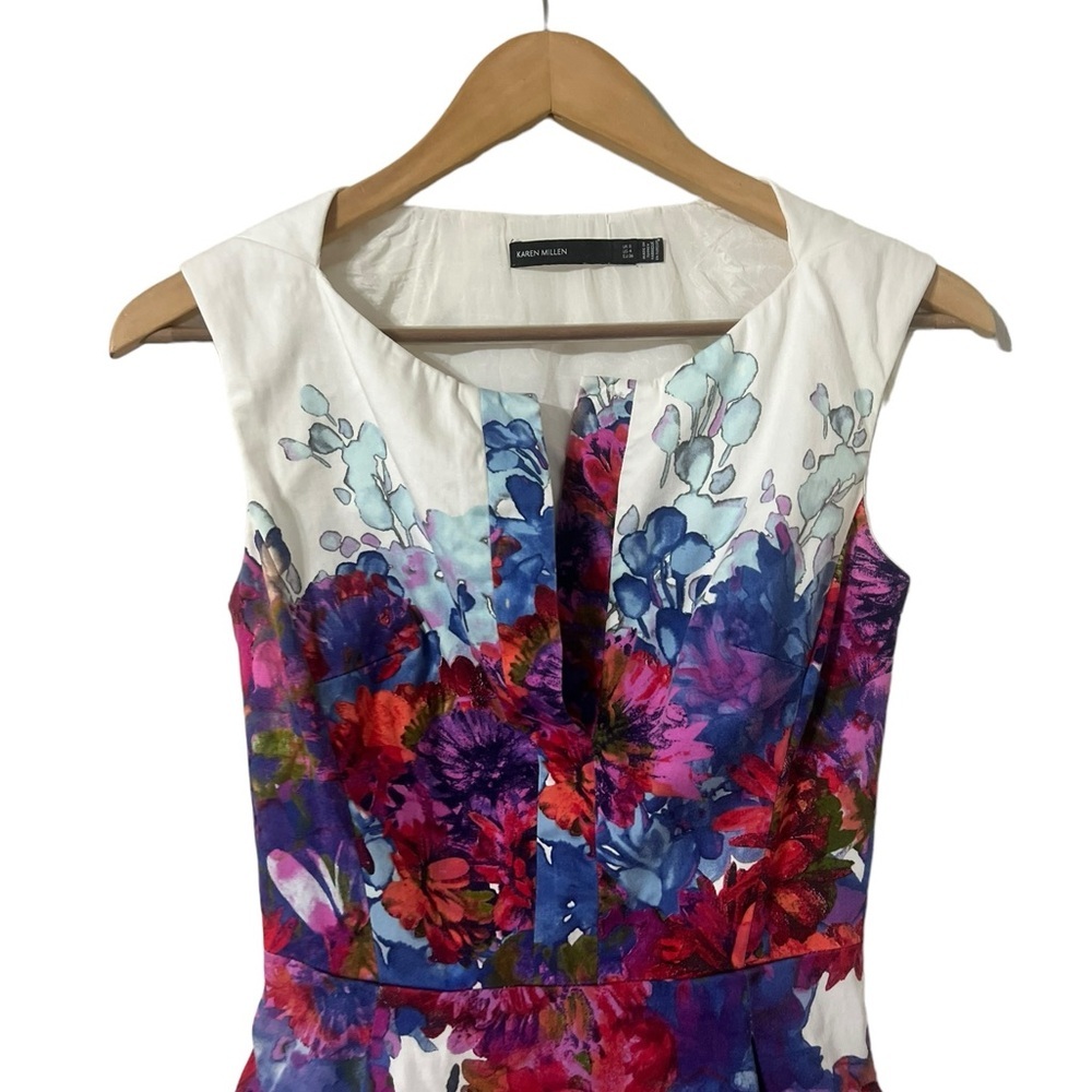 KAREN MILLEN Floral Multi Color Formal Dress - Picture 4 of 6